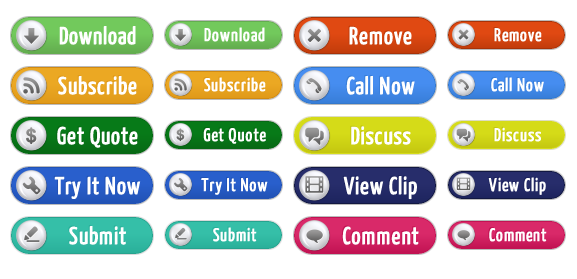 Rounded Action Buttons - All Buttons