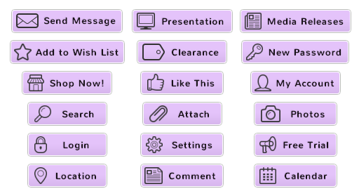 WordPress Buttons Pack - Lilac Buttons