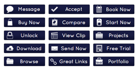 WordPress Buttons Pack - Navy Buttons