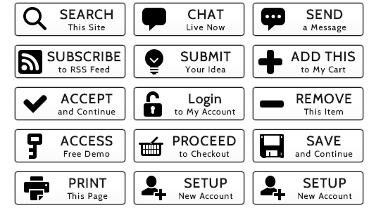 White Call-To-Action Buttons - All Buttons