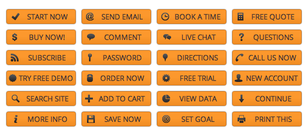 WordPress Buttons Pack - Orange Action Buttons