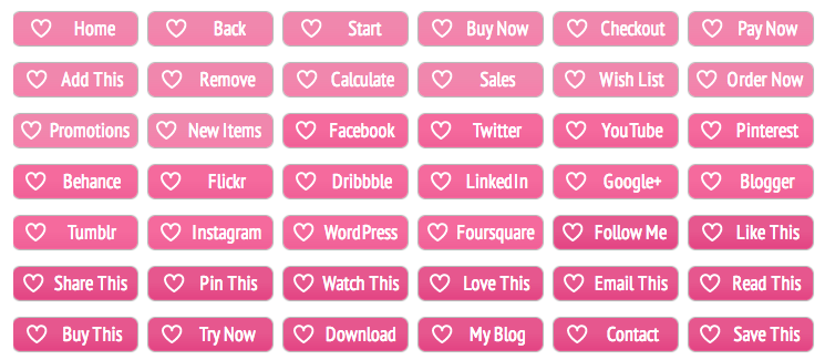 WordPress Buttons Pack - Love Buttons